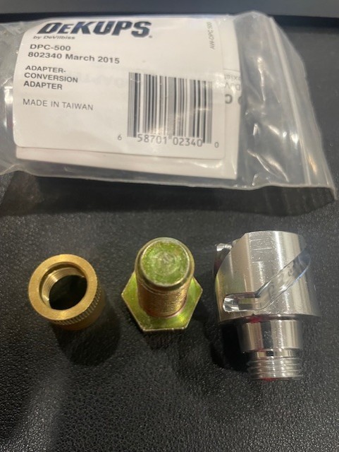 DeVilbiss DeKups DPC-500 82340 3M adapter conversion kit
