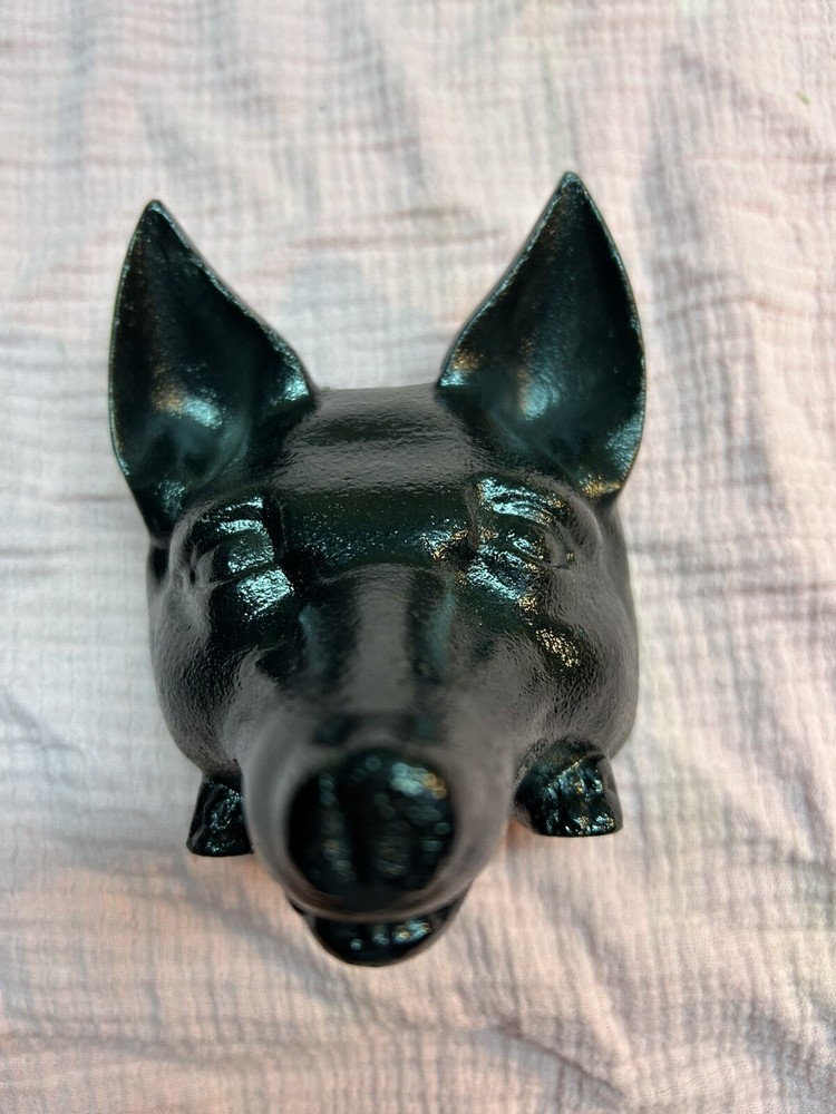 Vintage Fox Head Cast Iron Door Stop