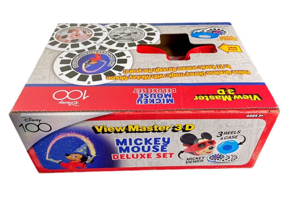 NEW View-Master 3D Mickey Mouse Deluxe Set w/ reels & case