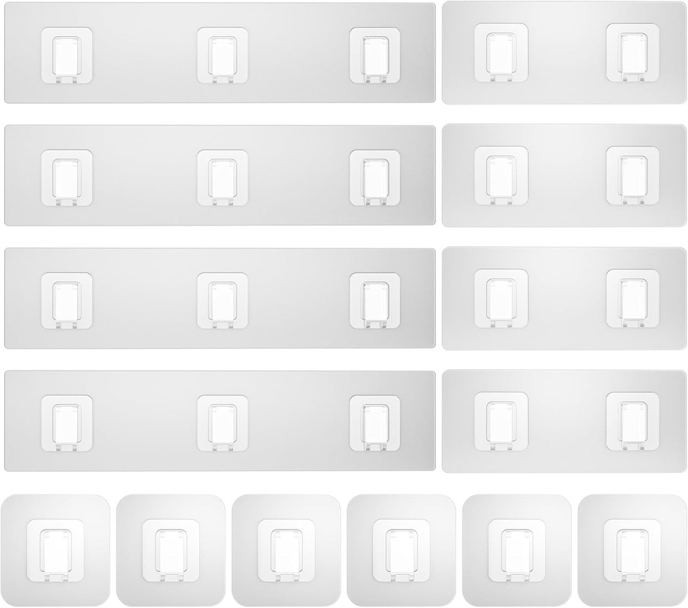 14 Pack Shower Caddy Adhesive Replacement, Waterproof Shower Shelf Adhesive Stri
