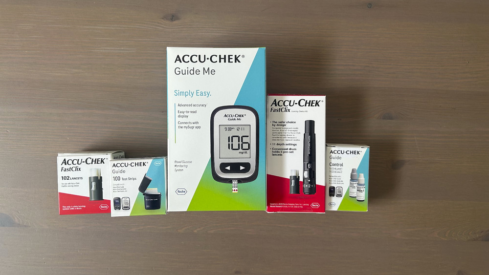 Accu-Chek Diabetic Testing Bundle : Glucose Meter + 100ct Test Strips + 102 Lanc