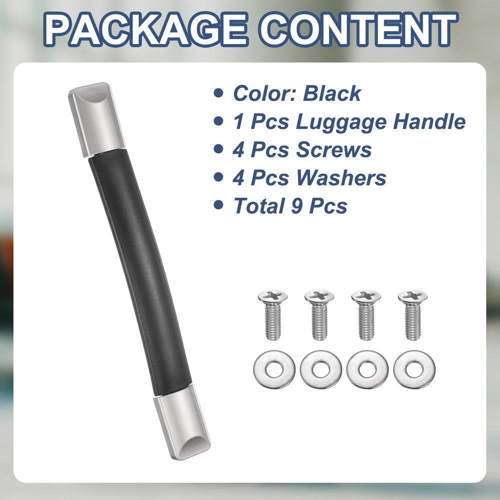 Luggage Handle 8.27" x 1.2" (L x W) Plastic Pull Handle Grip Replacement Black