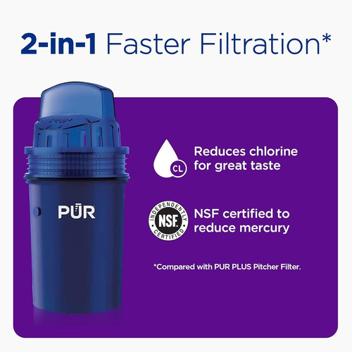 PUR 7-Cup Water Pitcher, 1 Genuine Filter, Cleaner, Great-tasting Water,...