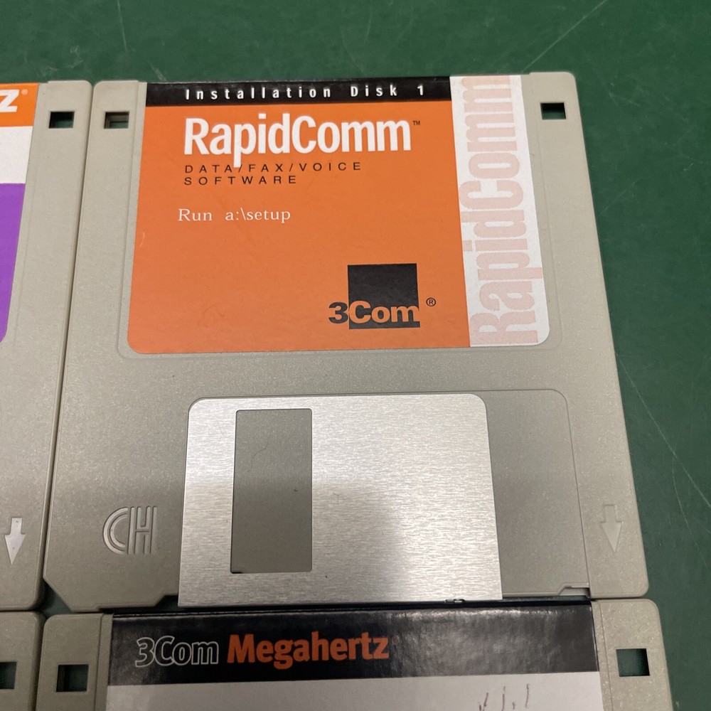 Vintage 1995 3Com Megahertz Modem Fax PC Computer Software 3.5" Floppy Disk