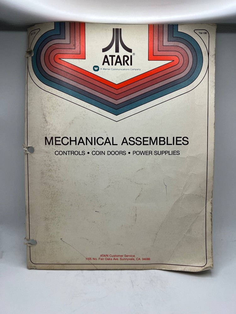 ATARI: Arcade game Manuals Collection from distributors library YOUR CHOICE