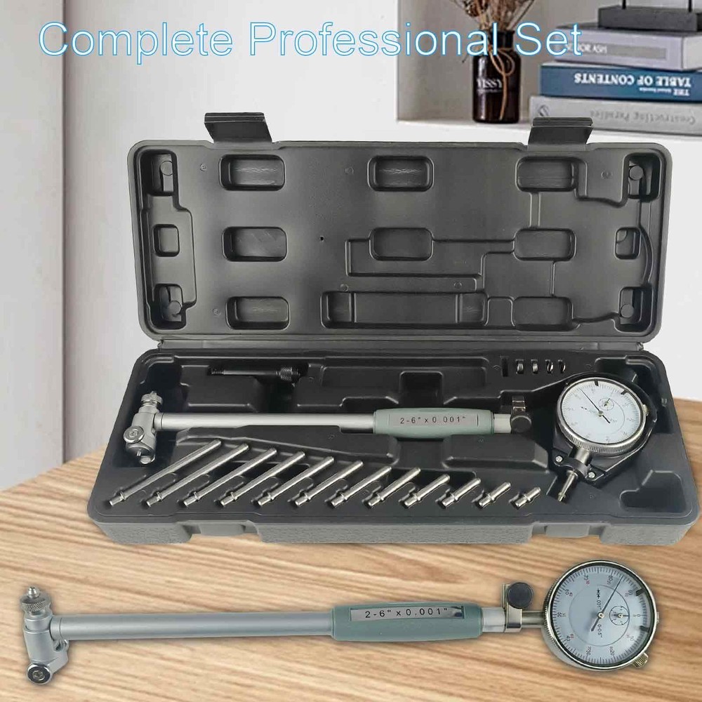 YuYBrightmi Dial Indicator Bore Gage 2" - 6" Range(0.001"), Indicator...