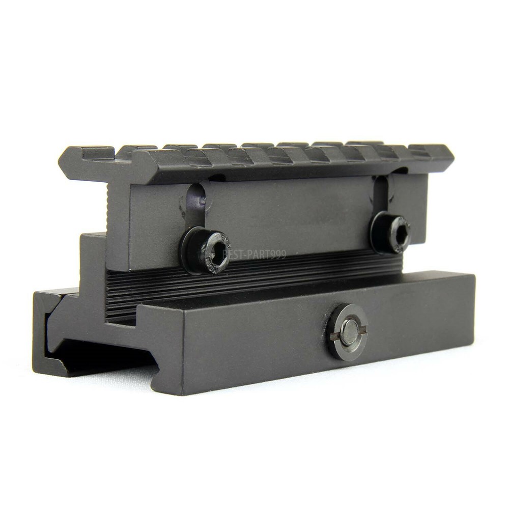 Quick Release Adjustable Height Picatinny Riser Mount - 7 Slot