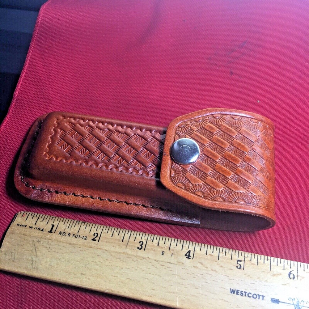 NICE LEATHER FOLDING HUNTER SHEATH 5 INCH        41132