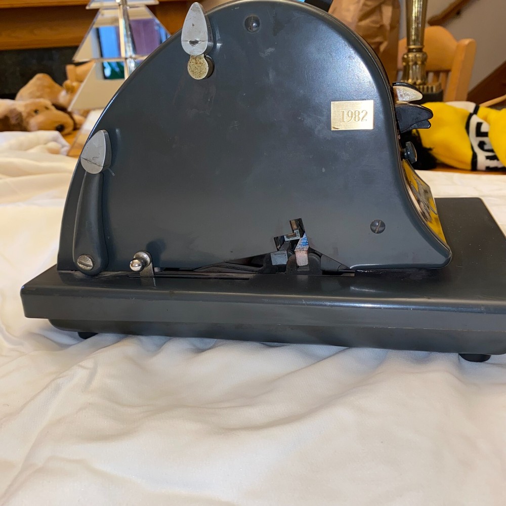 1982 Paymaster Pay Scale, Used, Good Condition, Working, Grayish black, Vintage