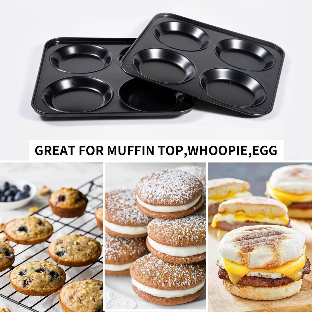 4-Inch Nonstick Yorkshire Pudding Muffin Top Pan Set - 2 Pack