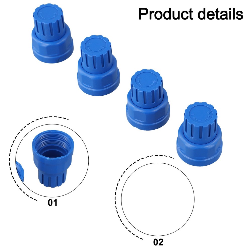 4pcs Blue Handle Floor Heating Manifold Switch Accessories For Easy Control New