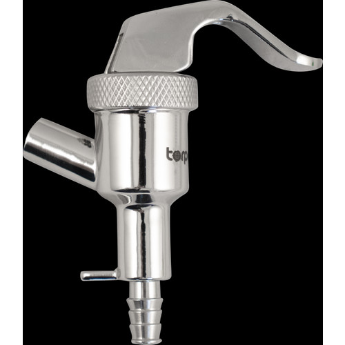 Stainless Hand Held Beer Keg Faucet | Cobra Tap | Picnic Tap | 1/4 in. Barb