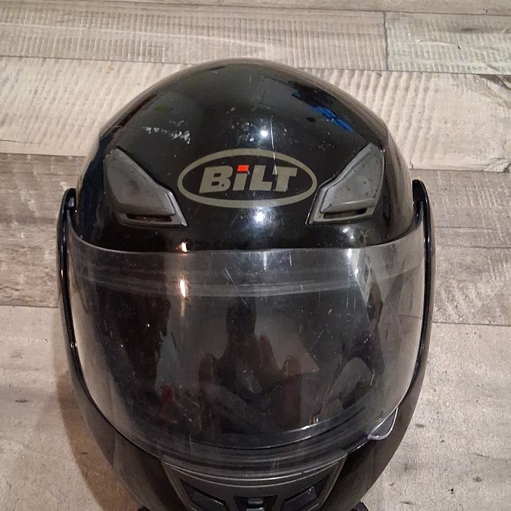 A Bilt Helmit. Has A Fully  raisable Front Mask And Face Shield.