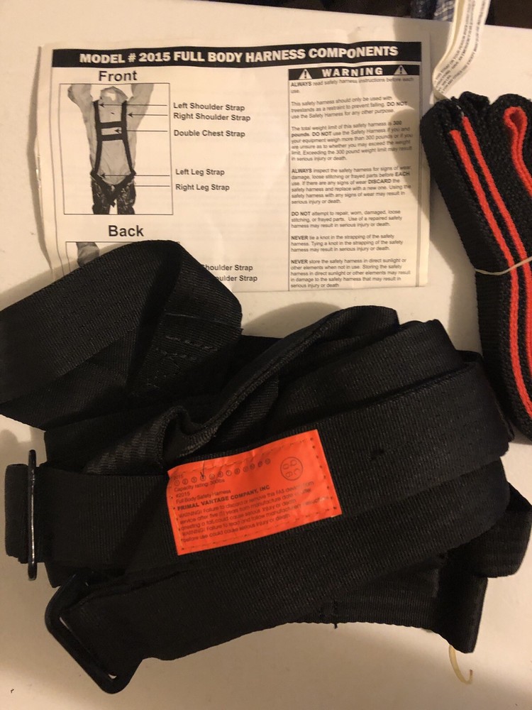 USMC Primal Vantage Co. Full Body Harness Components Model #2015 NEVER USED!