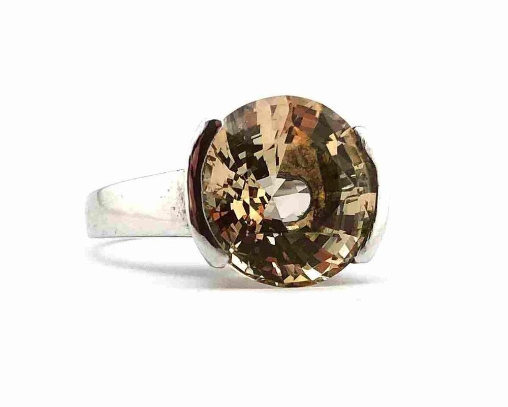 Topaz Ring | Silver Gemstone Ring | Handmade Ring | Orange Topaz Ring