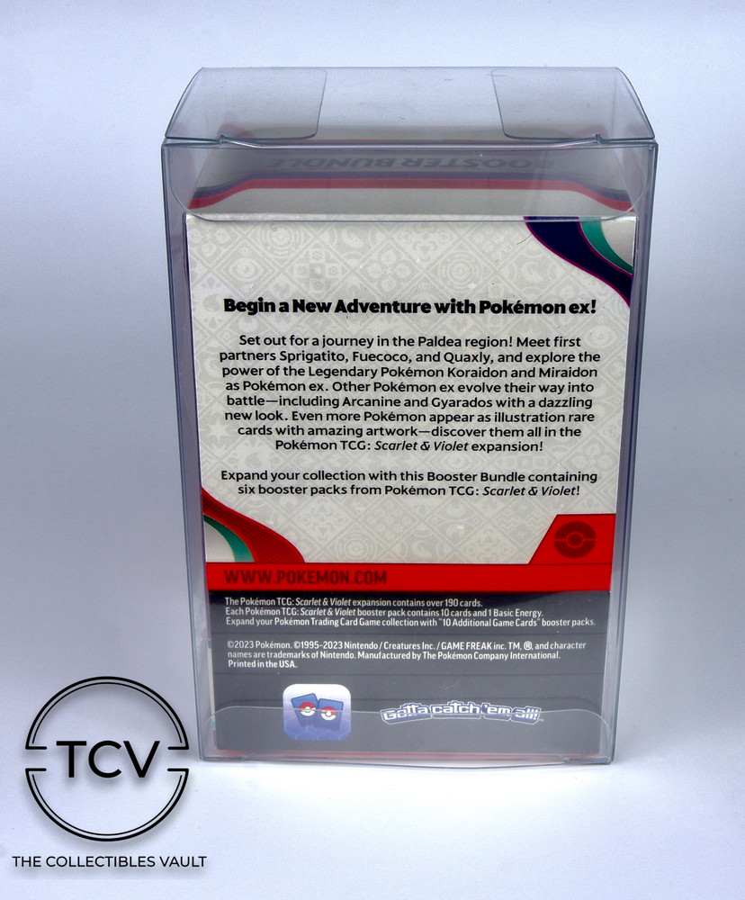 Pokemon Booster Bundle Box Protector Display Case 1-Pack (0.6mm Thick)