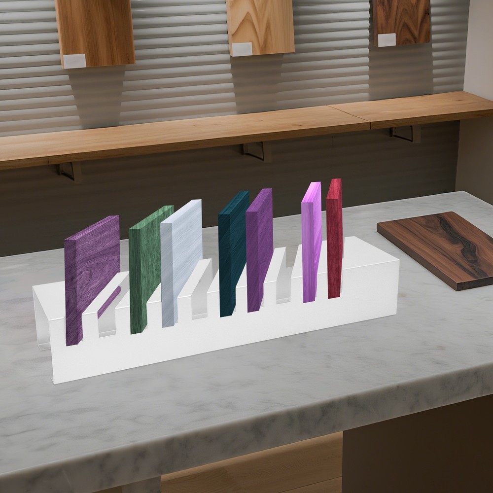 Small Tile Display Rack, Countertop 10 Slots Tile Display Stand, Tile Display