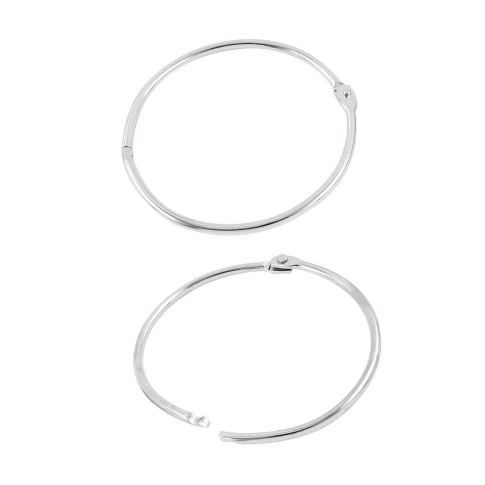 Book Office Metal Binder Hinge Snap Loose Leaf Ring Keyring 3pcs 3" Diameter