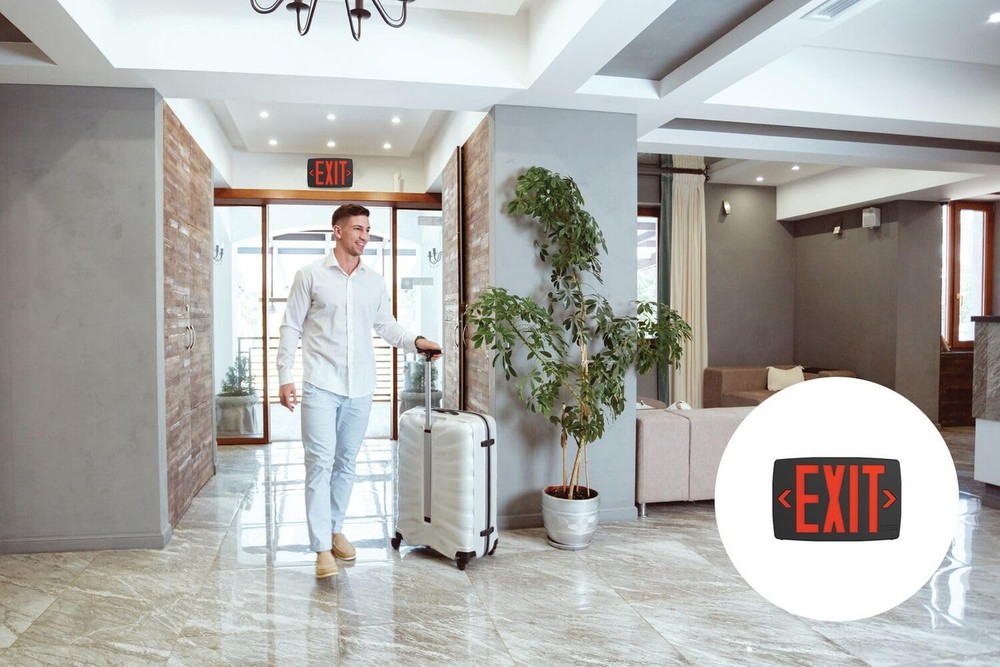 Lithonia Lighting Quantum LED Exit Sign, Dual Sided Emergency Exit Sign, Sele...