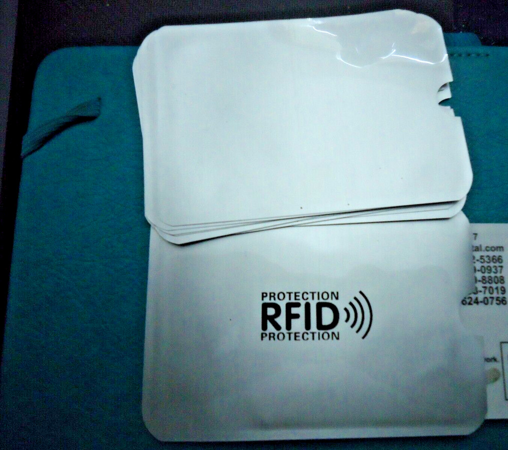 10 RFID Credit Debit ID Card Sleeve Protector Blocking Safety Shield+2 passport.