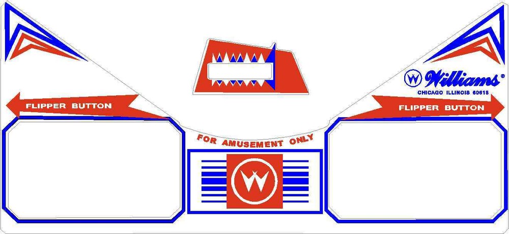 Williams Hot Tip Pinball Machine Apron Decal Set