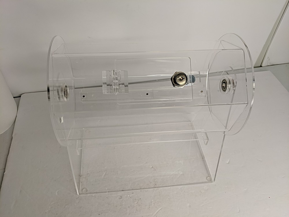 Acrylic Raffle Ticket Spinner Drum Clear Spinning Cage