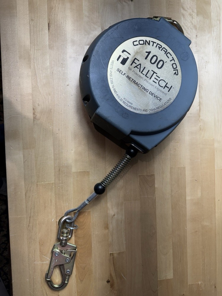 FALLTECH Contractor SRL 100ft Galvanized Cable and Anchorage Carabiner