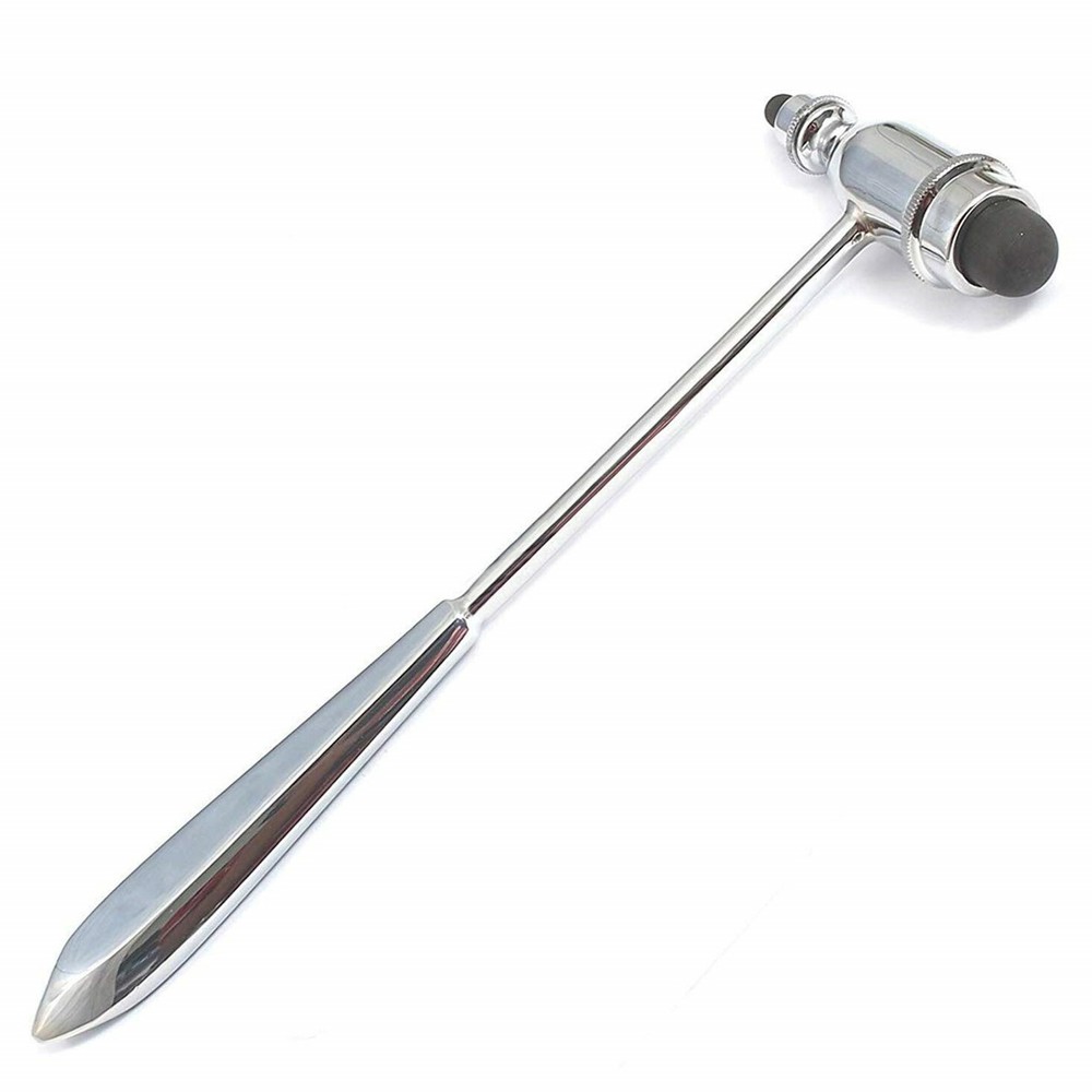 Tromner Neurological Reflex Hammer with built-in Handle(Stainless)