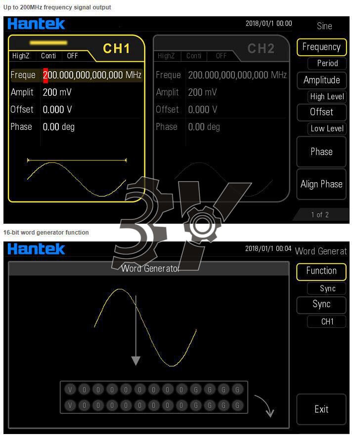 1x Hantek Arbitrary waveform Function generator HDG6202B New