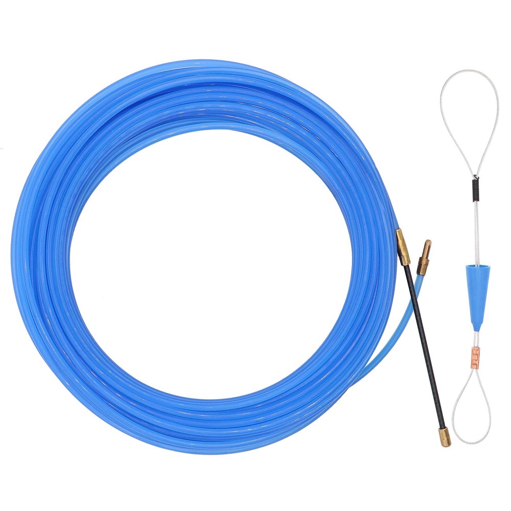 66 FT Fish Tape Wire Puller Through Wall Electrical Pull Push Kit Tool