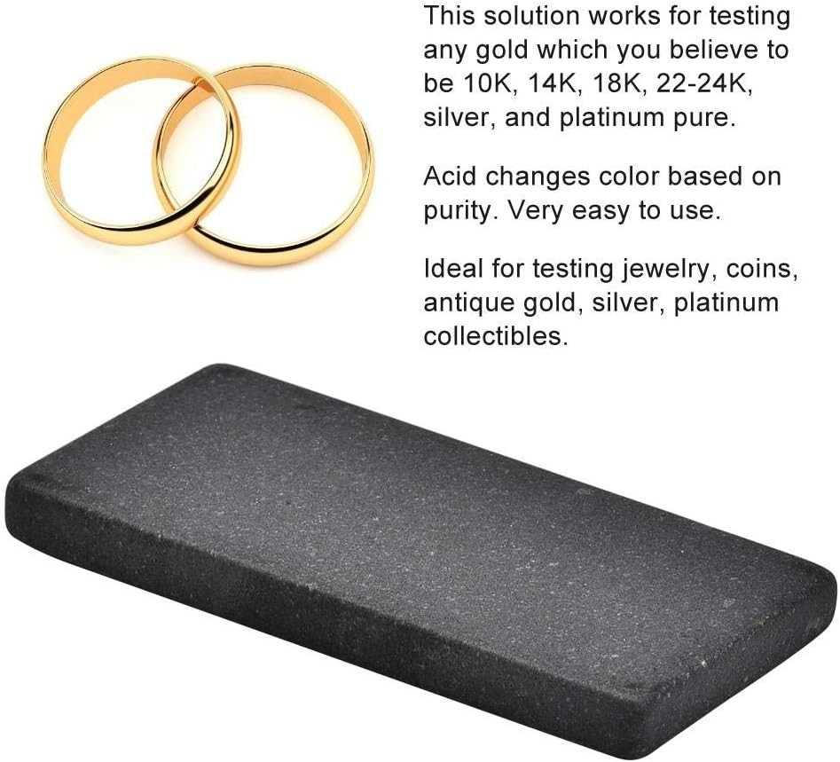 Large Multi-Metal Testing Stone - Simple Drop for Jewelry Authenticity