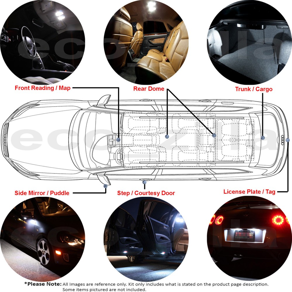 For 2008-2012 Ford Escape WHITE LED Interior Light Accessories Replacement Kit