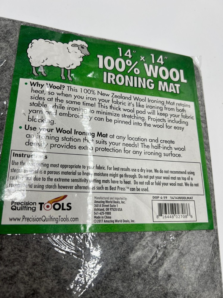 Precision Quilting Tools 14" x 14" Wool Ironing Mat 1414WOOLMAT