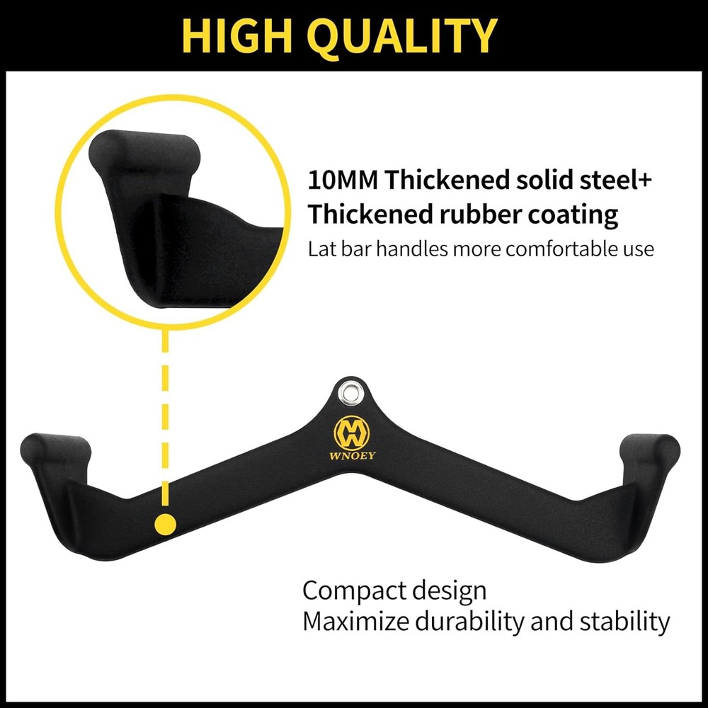 LAT Pulldown Bar Attachment Tricep Back Handle for Cable Machine Home Gym