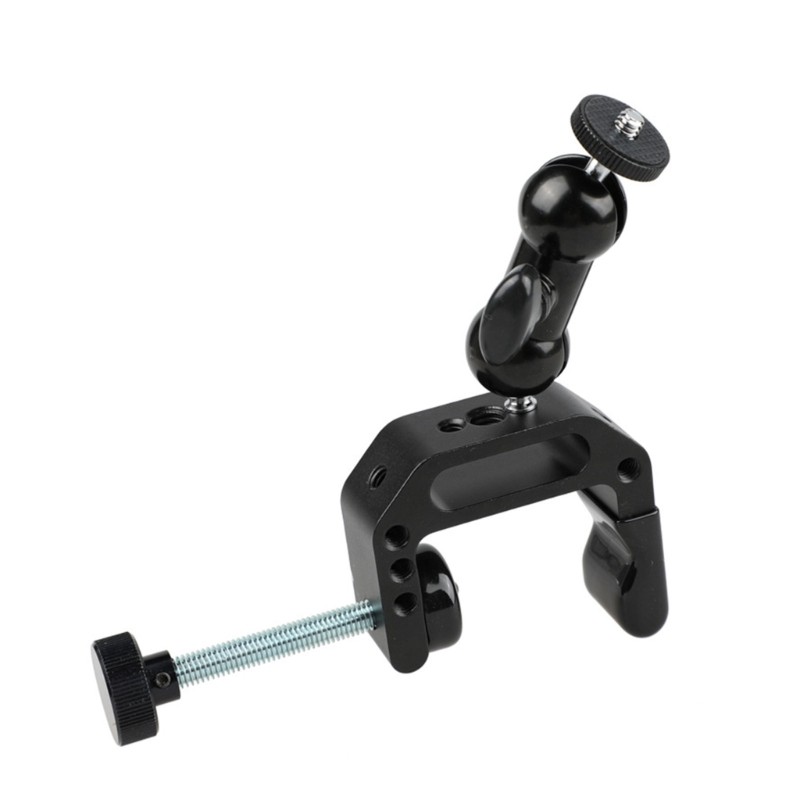 Camera Mount Clamp Arm With 1/4-20 Thread for Camera Action Camera Flash Light