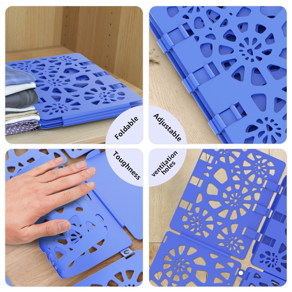 Blue Shirt Folder V2 Shirt Folding Board Clothes Folder Easy Fast Laundry