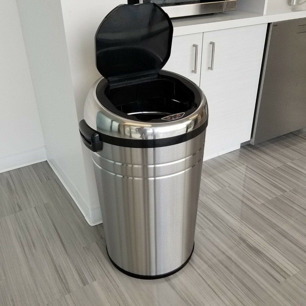 18 Gallon Large Touchless Sensor Automatic stainless steel Trash Can Kitchen