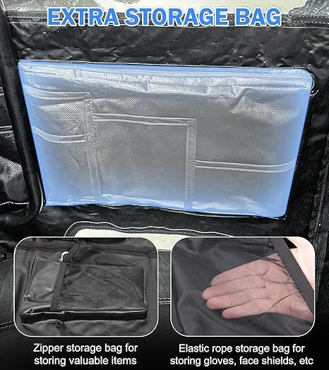 Soft Window Doors and Soft Front Windshield Fit for Ranger 1000 XP 2017-2025 UTV