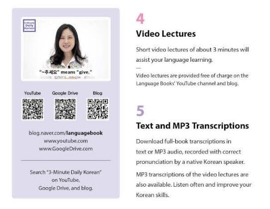 3-Minute Daily Korean (Basic Conversation in Korean by context/video lecture)
