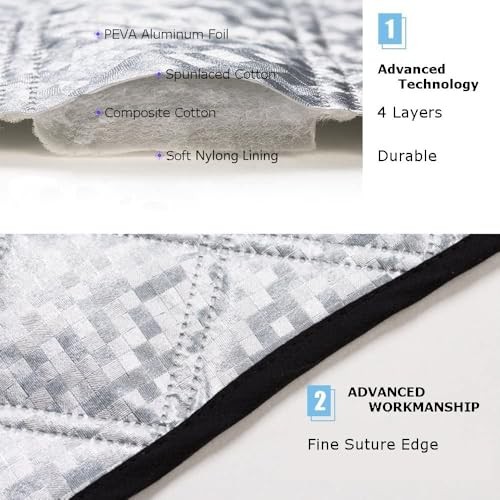 Beicarin Car Windshield Cover, Heavy Duty Thick Protective Windscreen Model C