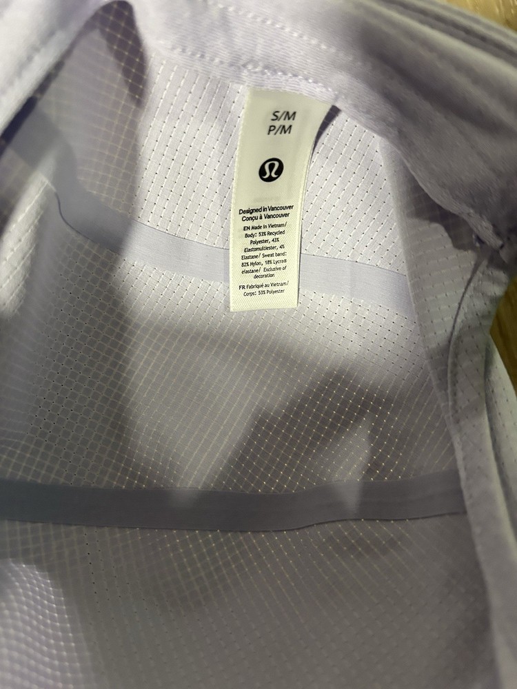 Lululemon White Adjustable Lightweight Baseball Cap S/M Running Breathable