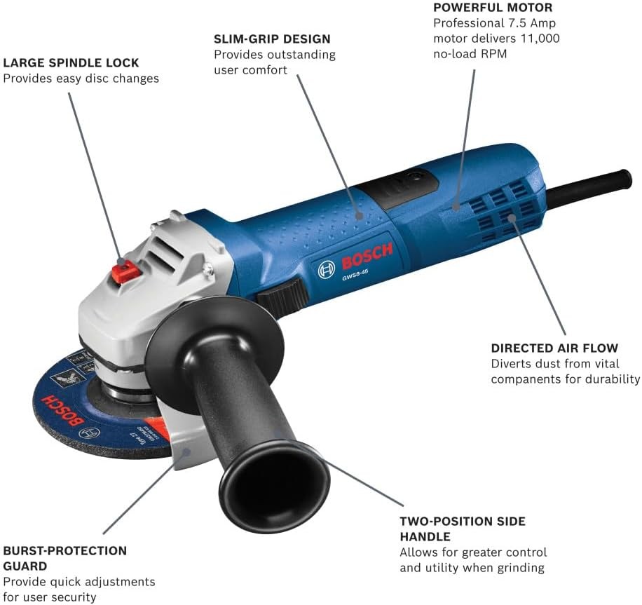 Bosch GWS8-45 4-1/2 In. Angle Grinder