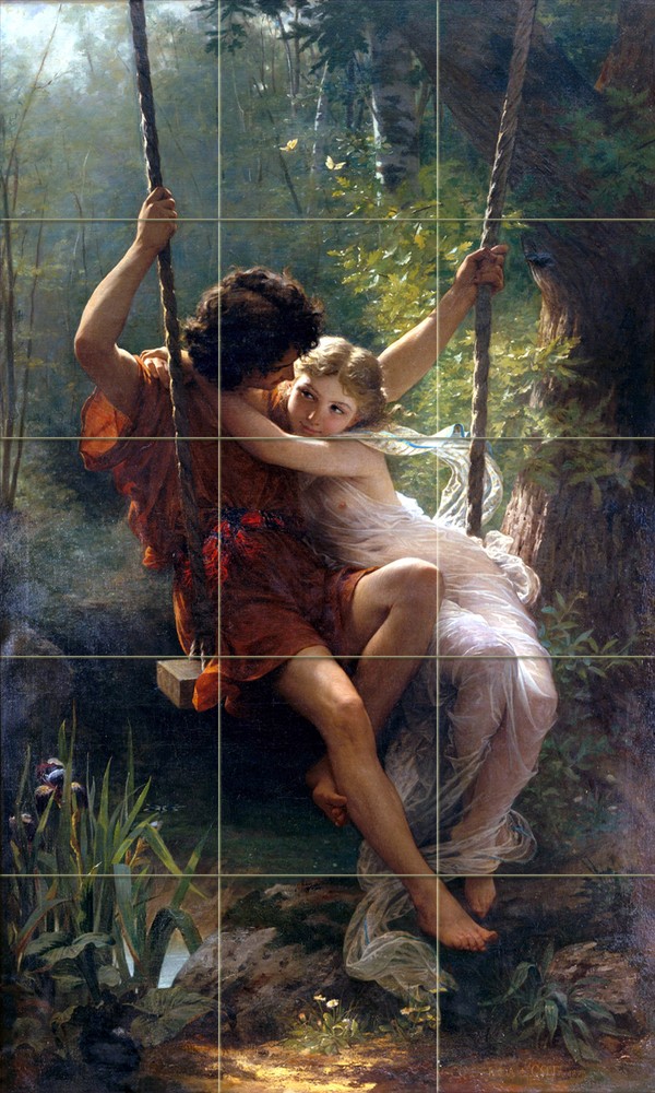 Art PIERRE AUGUSTE COT Primavera Mural Ceramic Backsplash Bath Tile #1853