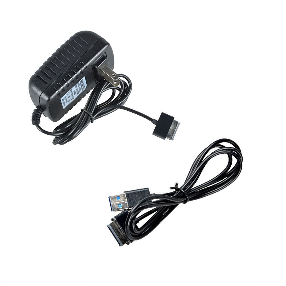 USB Sync Cable + AC Wall Charger Adapter for Asus EeePad Transform TF300 TF300T