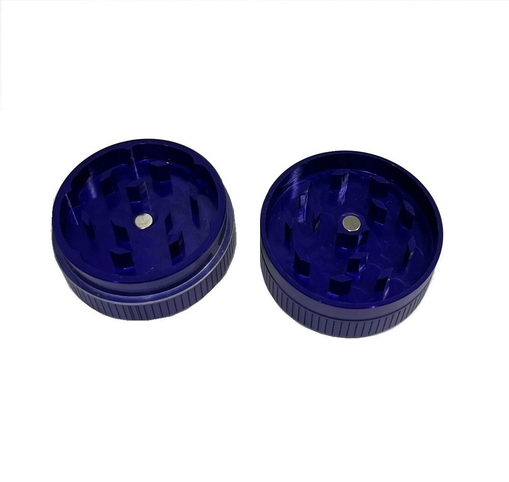 Diamond Grind 2 part Herb Grinder Blue 2.25"