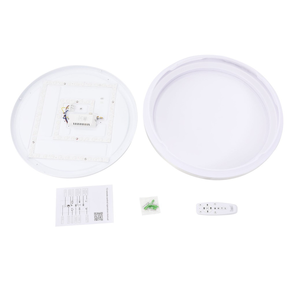 Modern LED Ceiling Light Flush Mount Dimmable Chandelier Lamp w/ Remote Control