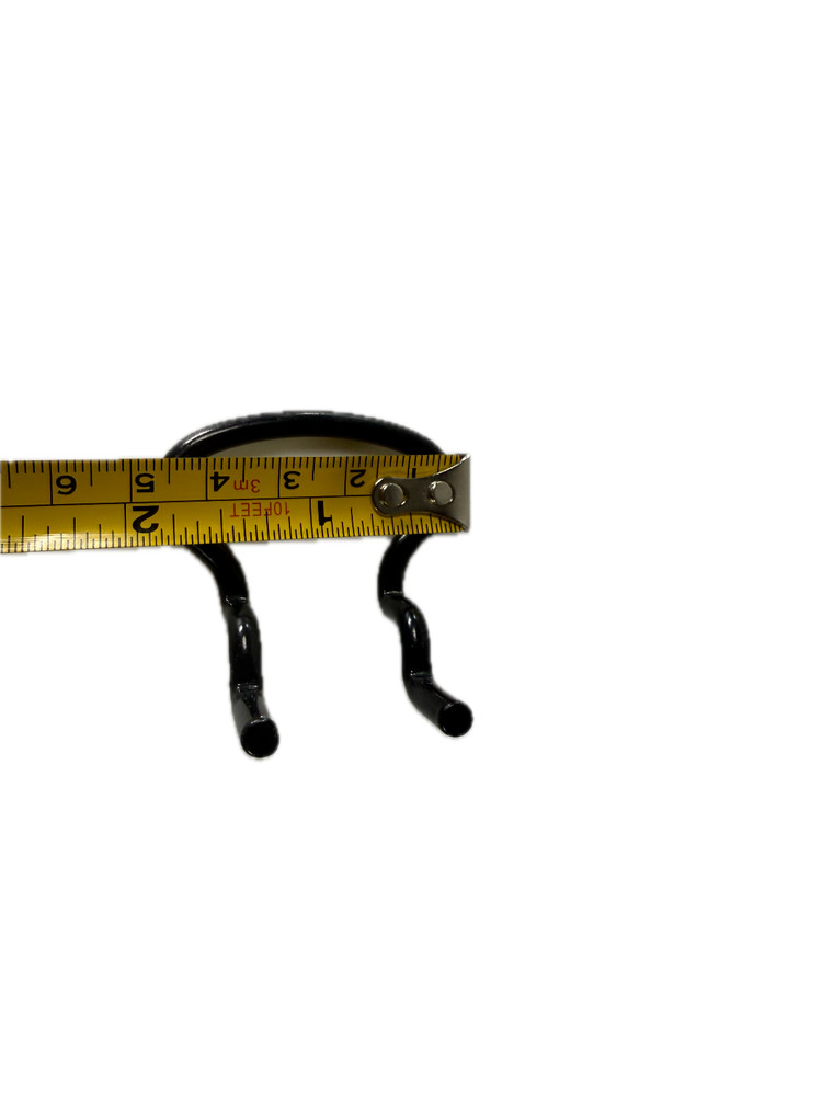 Black Pegboard Curved Hook Metal Multi-Purpose Tool Holder Small Compact