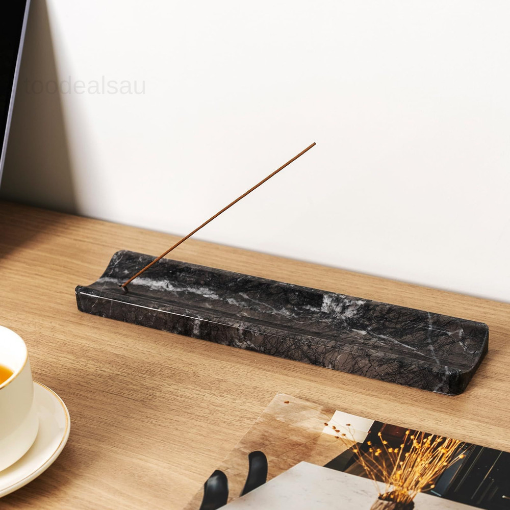 Marble Incense Holder, Holder for Sticks, Black
