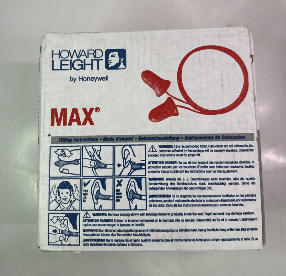 Howard Leight MAX-1 Uncorded Earplugs (100 Pair)
