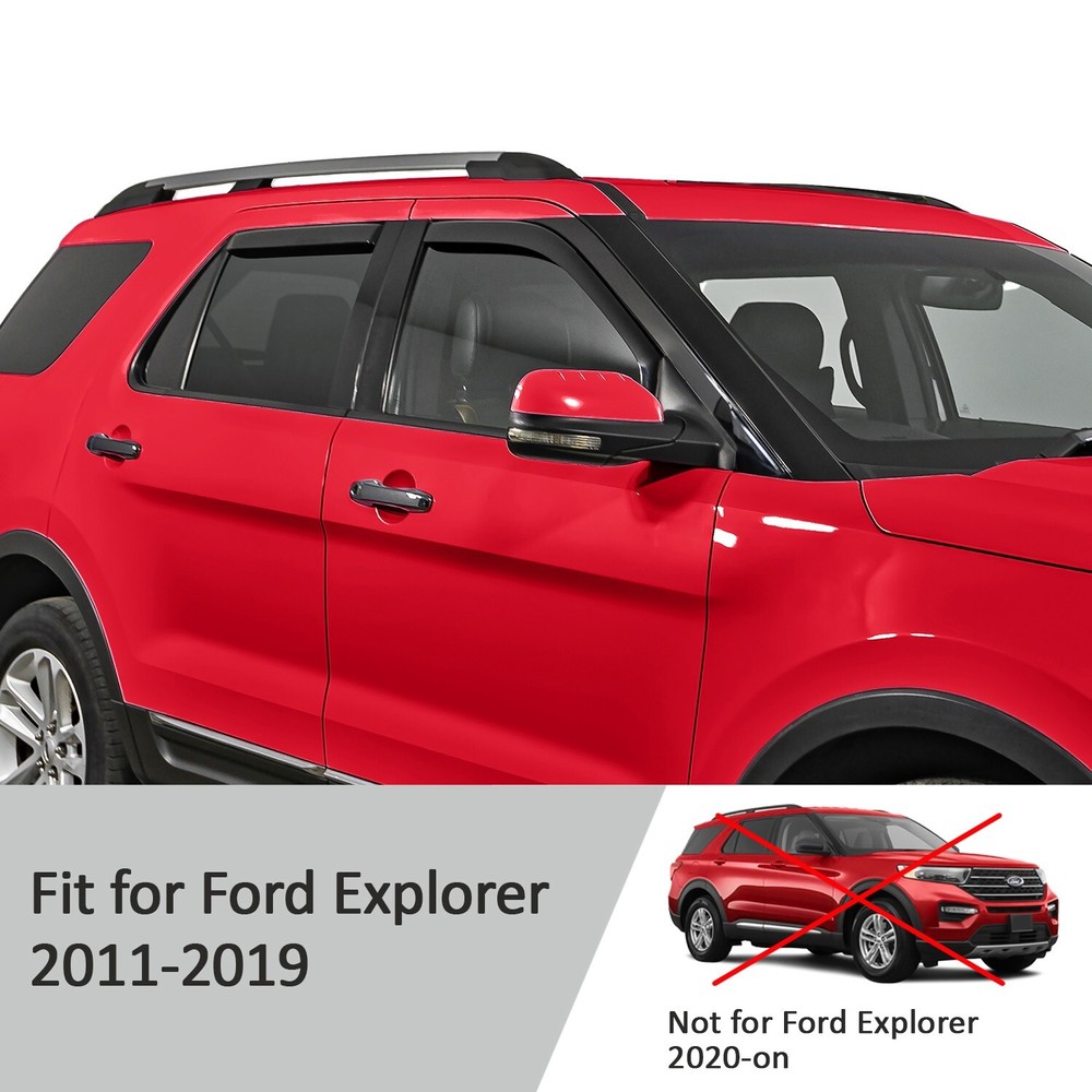Rain Guards Vent Visors Shade for 2011-2019 Ford Explorer SHATTERPROOF